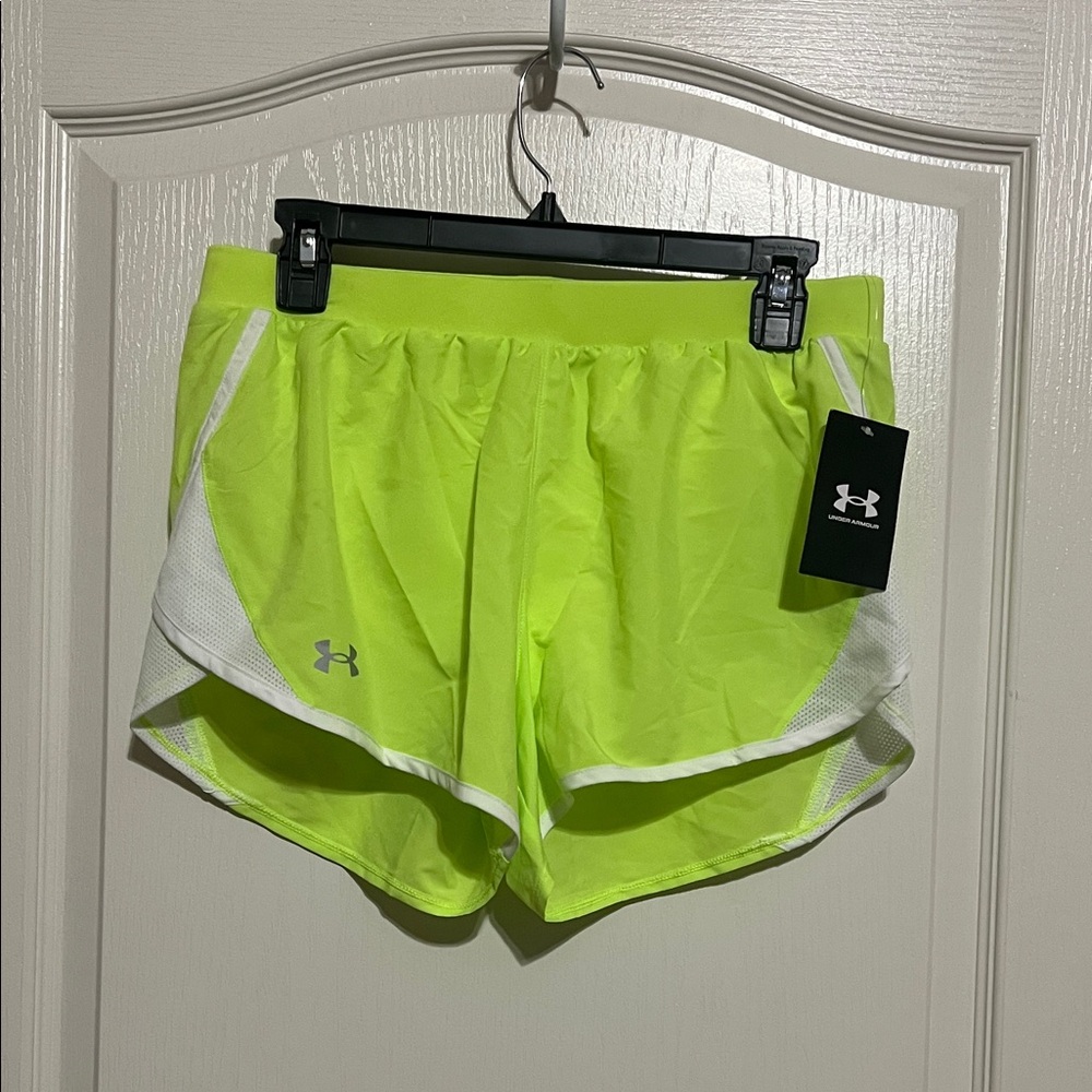 Under Armour Women's Neon Lime Athletic Running Shorts